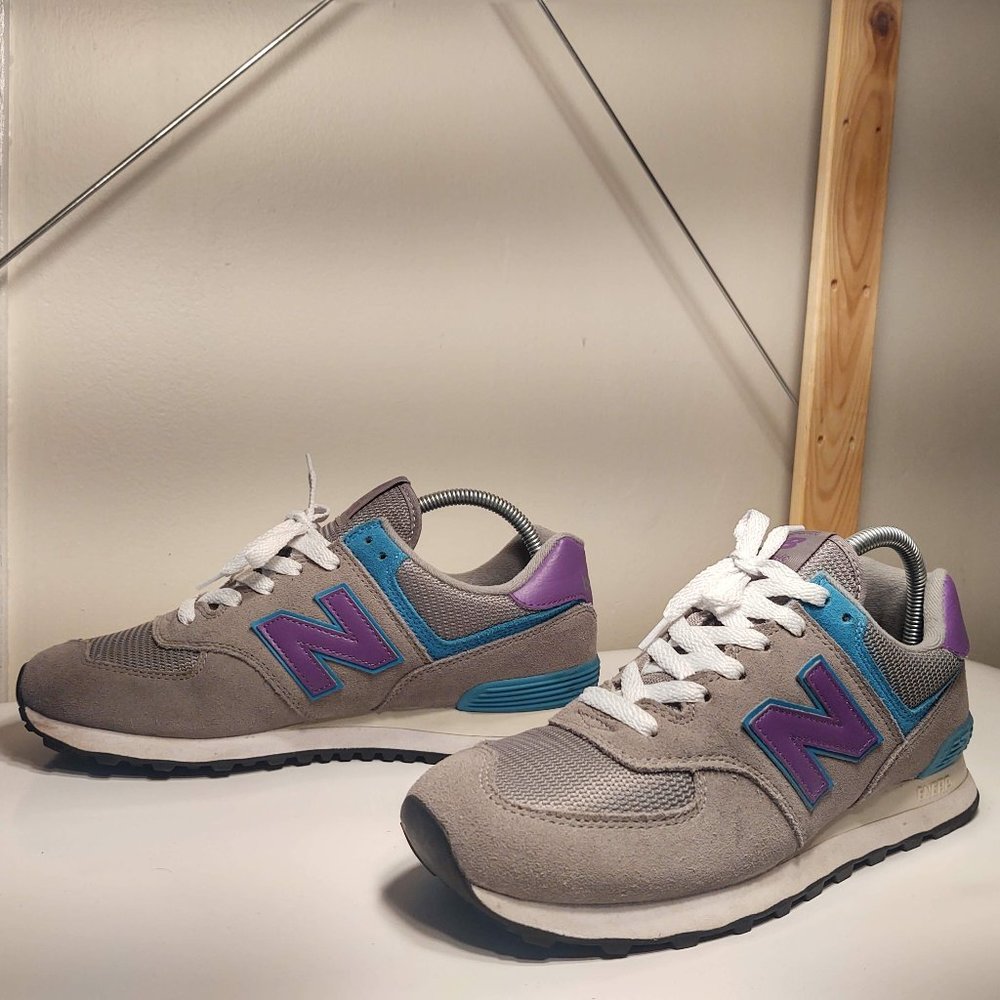 New Balance 574 Raincloud Grey/Faded Violet/Teal